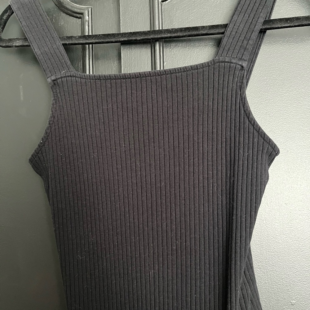 Black Ribbed Bodysuit - Picture 2 of 4